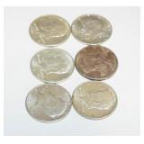 6 - 1964 KENNEDY HALF DOLLARS 6 - 1964 KENNEDY HALF DOLLARS