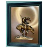 "End of Trail"  framed, 13" x 16"