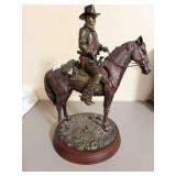 John Wayne cold cast bronze sculpture, 16" tall