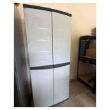 Plastic cabinet, 30" W, 70" tall, 19" deep