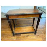 wood rectangle table, 14" x 30" x 29½" tall