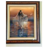 Lee Bogle painting "Golden Reflections"