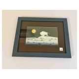 Native American Print 14½" x18½" frame, artist