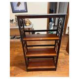 Wood shelf w/metal frame, 12" x  29" x 49"