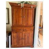 nice walnut entertainment cabinet, 84½" tall