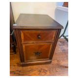 small wood cabinet w/2-drawer; 22" deep