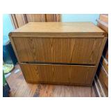 Wood 2-drawer file cabinet, 18" deep, 36" wide