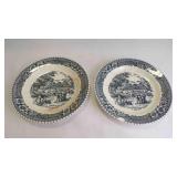 2 Vintage "The Harvest" Ironstone Butter Plates
