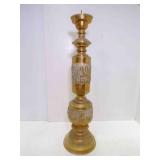 26" Tall Vintage Brass Pricket Candle Holder Mid