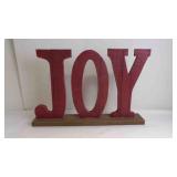 Rustic Distressed Wood "JOY" Holiday Tabletop Sign