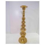 Vintage Brass 22" Stacked Node Brass Floor Candle