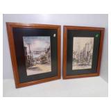 2 Alec Stern Matted & Framed Prints "California
