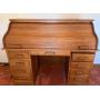 Oak roll top desk, 54" W, 24" D, 45" H
