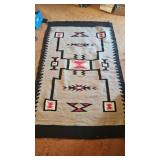 Native American Wool? Rug 83"x52"-has some loose