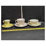 3 China cups & saucers