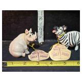 2 Holy Herd resin figures, 2ï¿½" tall, Pete Apsit