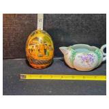 Chinese design decorative egg & Cream pitcher