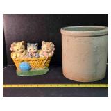 Crockery jar & Kitty doorstop