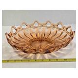 Amber glass bowl, Fostoria Colonial Prism