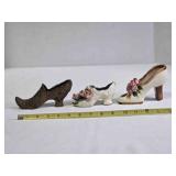 Hand-painted porcelain high heel shoe figurine