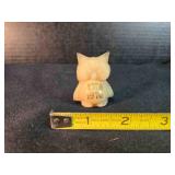 Bi-Centennial Crown Tuscan glass owl figurine