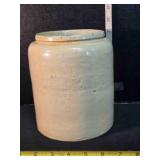 White crock jug, 7" tall