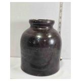 Brown crockery jug, 8ï¿½" tall
