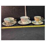 3 China cups & saucers