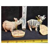 2 Holy Herd resin figures, 2ï¿½" tall, Pete Apsit