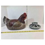 Chicken figure & chicken waterer
