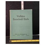 Watkins Household Hints book, copyright 1941