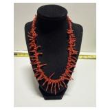 Red Branch Faux? Coral Necklace 18"