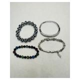 4 Rhinestone Sparkly Bracelets