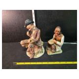 2 porcelain figures