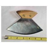 Prudhoe Bay Elk Ulu knife, 6" across