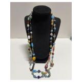 60" Multi-artisan Lampwork Glass Bead Necklace