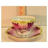 China mustache cup & saucer, Weimar Germany