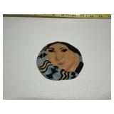 Carol Halmy Brooch Native American Bisque Porcelai