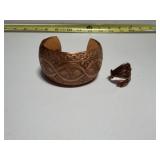 Copper Cuff Bracelet, Copper Spoon Ring