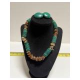 Vintage 70s Statement Necklace-Jasper Stones?
