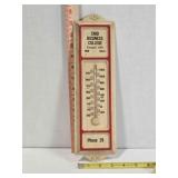 Vintage thermometer, Enid Business College promo