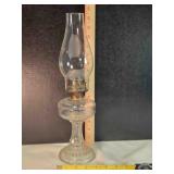 Oil lamp base, vintage style, 15" tall at chimney