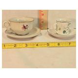 2 cups & saucers; Leart made in Brazil