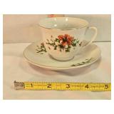 China cup & saucer, Flower motif