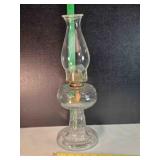 Oil lamp base, vintage style, 18" tall at chimney