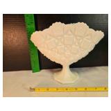 Westmoreland white milk glass fan vase