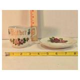 China "Mother" cup & saucer, both have roses