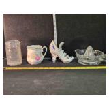 Juicer, ceramic planter, mustache cup, jar