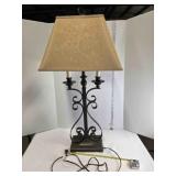 Metal lamp, 33" tall