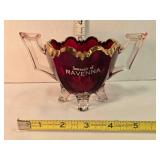 Red flash Early American Pattern Glass sugar bowl